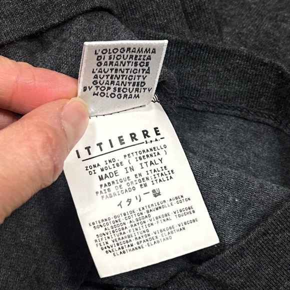 Vintage 90s Dolce & Gabbana D&G Dark Gray Cotton Viscose T Shirt Womens Medium - Picture 10 of 12